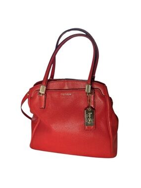 Coach Red Love Minetta Leather Satchel with crossbody strap and hang tags